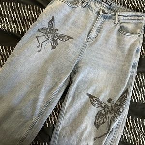Hot Topic Sweet Society Skeleton Fairy  Straight Leg Jeans